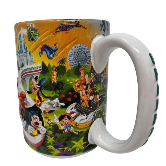 Walt Disney World 3D Mug Grandpa Four Parks One World Monorail Mickey Coffee Cup - Picture 9 of 13